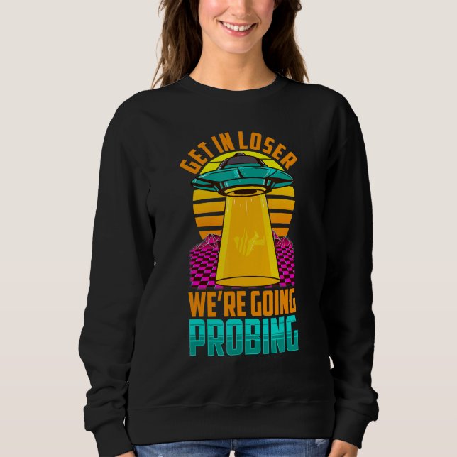 In die verlose Ufo Space-Alien Sweatshirt (Vorderseite)