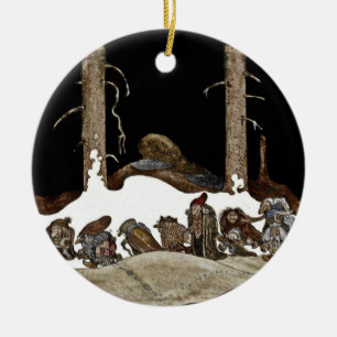 In die Weihnachtsnacht - Keramik Ornament