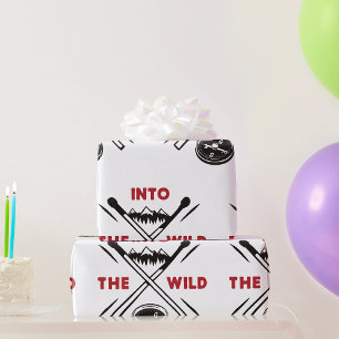 In die wilde Abenteuer-Wilderness-Überlebenswelt Geschenkpapier