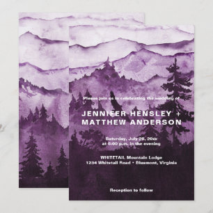 In die wilde Lila Nebelgebirgswelt Einladung