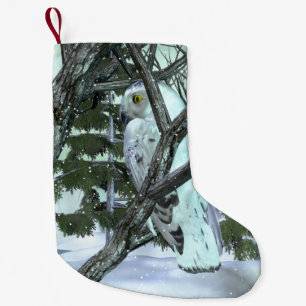 In die wilde Snowy Owl SZENE FERIENDEKOR Kleiner Weihnachtsstrumpf