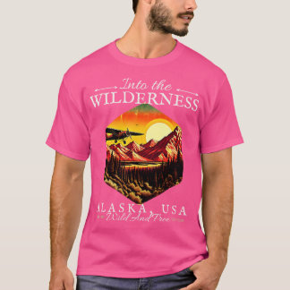 In die Wildnis Alaska USA Vintages Design TShi T-Shirt
