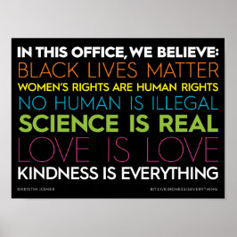 In diesem Büro.... Güte ist alles, was signiert Poster