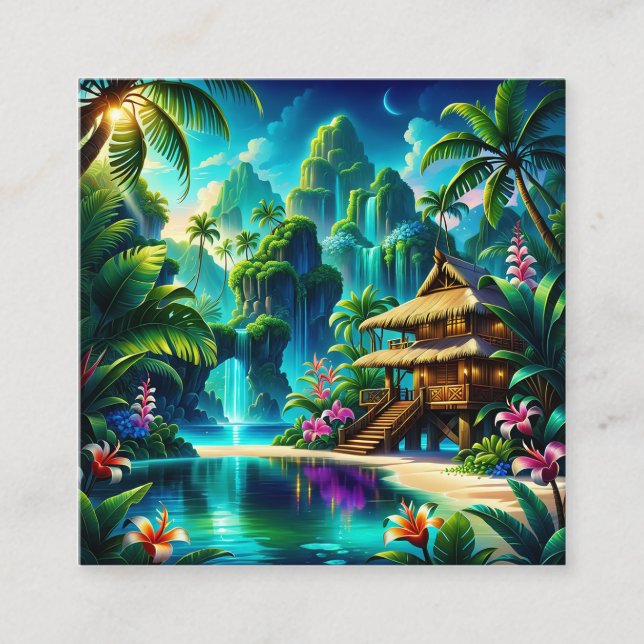 In diesem digitalen Bild hat ein Künstler eine Quadratische Visitenkarte (Vorderseite)