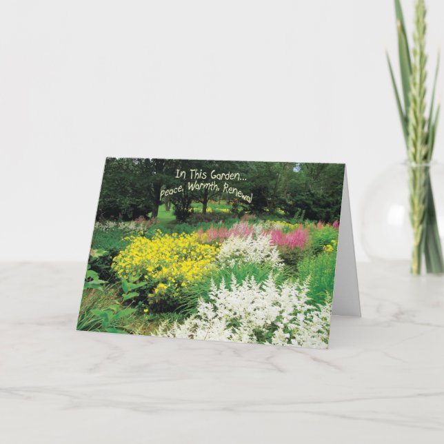 In diesem Garten-Denken an Sie Karte (Vorderseite)