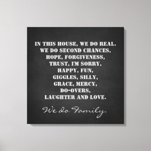 In diesem Haus drucken wir Familienangebote Leinwanddruck