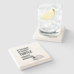 IN DIESEM HAUS Funny TURTLE Liebhaber zitieren Steinuntersetzer