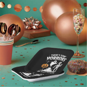 In diesem Haus gibt es einige Schrecken Lustiges H Pappteller