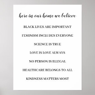 In diesem Haus glauben wir an modernes minimalisti Poster