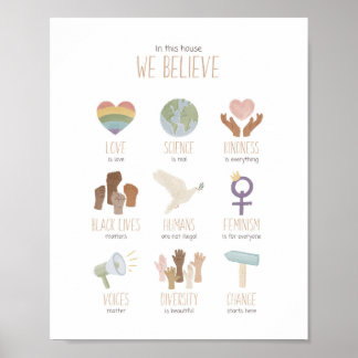 In diesem Haus glauben wir, dass das Poster "Black