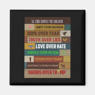In diesem Haus glauben wir Harris über Trump - Fra Magnet