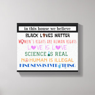 In diesem Haus glauben wir... Leinwand drucken.