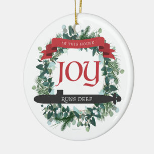 In diesem Haus läuft die Freude tief - U-Boot-Orna Keramik Ornament