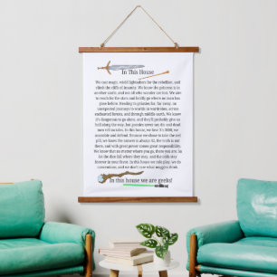 In diesem Haus sind wir Geeks Gedicht Wall Wandteppich Mit Holzrahmen