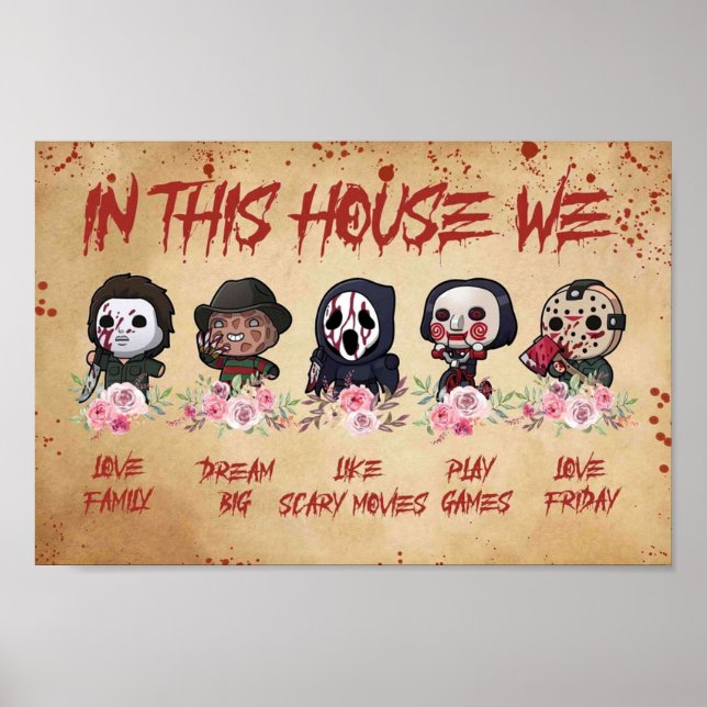 In diesem Haus träumen wir Liebe und Familie wie B Poster (Vorne)