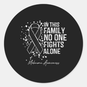 In dieser Familie kämpft allein Shirt Melanoma Awa Runder Aufkleber