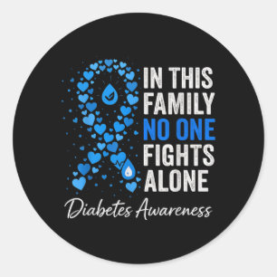 In dieser Familie kämpft allein T-Shirt Diabetes Runder Aufkleber