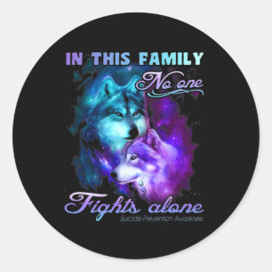 In dieser Familie kämpft niemand allein Runder Aufkleber