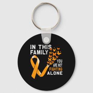 In dieser Familie nicht kämpfen Orangen Ribbon Leu Schlüsselanhänger
