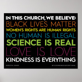 In dieser Kirche... Güte ist alles, was signiert Poster