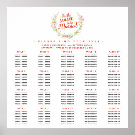 In dieser Saison Hochzeit 20 Tische Sitzplan Poster