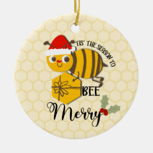 In dieser Saison ist die Bienenkarte eine gute Sac Keramik Ornament