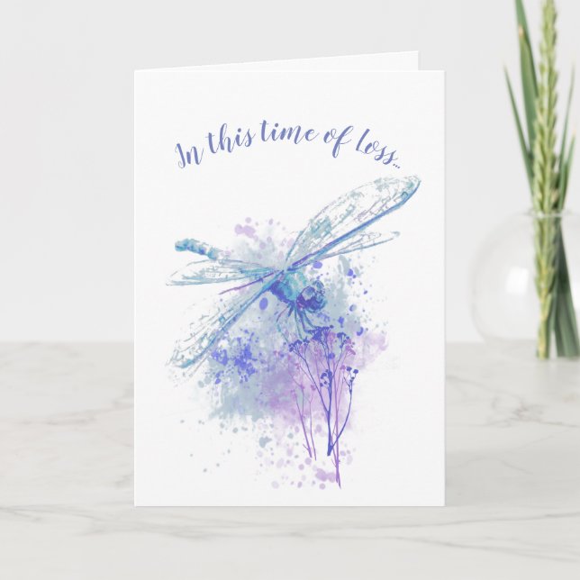 In dieser Zeit des Verlusts, der Schrift Komfort Karte (Vorderseite)