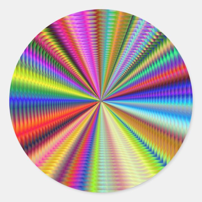 in dieses Fraktal zoomen Runder Aufkleber (Vorderseite)