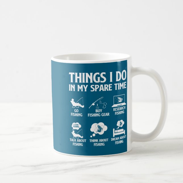 In Dingen Freizeit Angeln Fischen Kaffeetasse (Rechts)