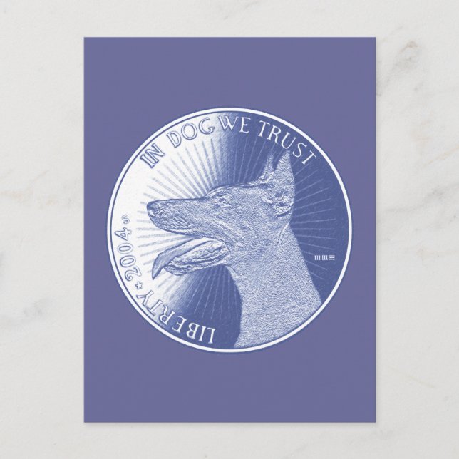 In Dog Postkarte (Vorderseite)