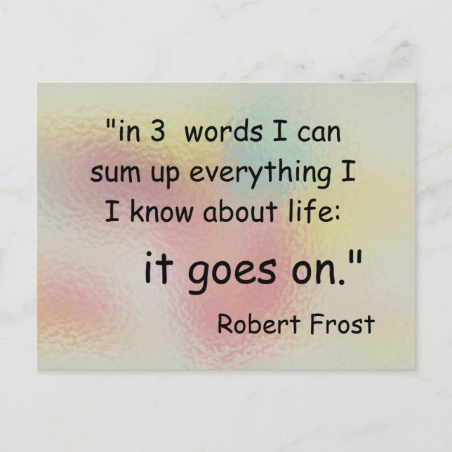 in drei Worten Postkarte (Vorderseite)