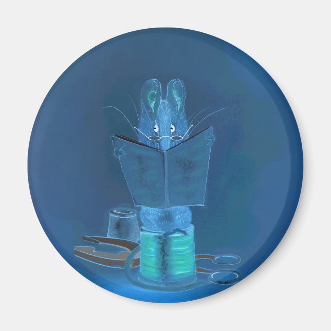 "In Dunkel" 3" Rundmagazin "Kühlschrank" Magnet (Vorne)