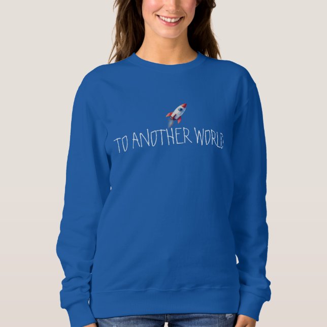 In eine andere Welt Astronaut - königsblaues Sweat Sweatshirt (Vorderseite)