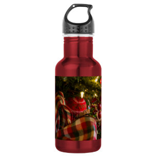 In eine Weihnachtsbaumflasche mit Wasser Edelstahlflasche