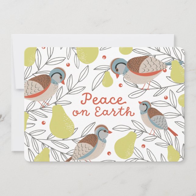 In einem Birnenbaum Feiertagskarte (Vorderseite)