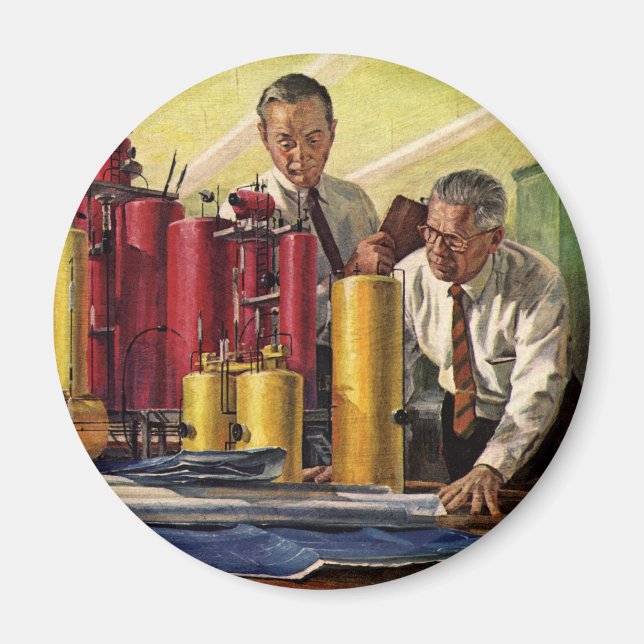 In einem Büro arbeitende Architekten, Vintage Unte Magnet (Vorne)