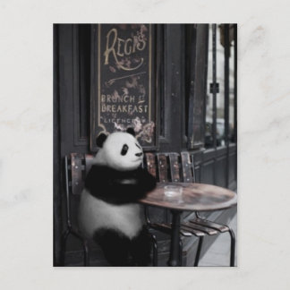 In einem Café übernachten Postkarte