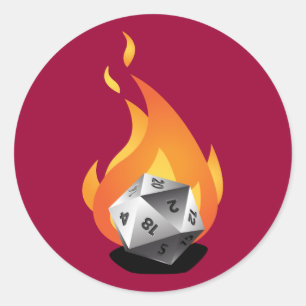 In einem Feuer die (D.I.A.F. Runder Aufkleber