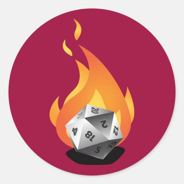 In einem Feuer die (D.I.A.F. Runder Aufkleber (Vorderseite)