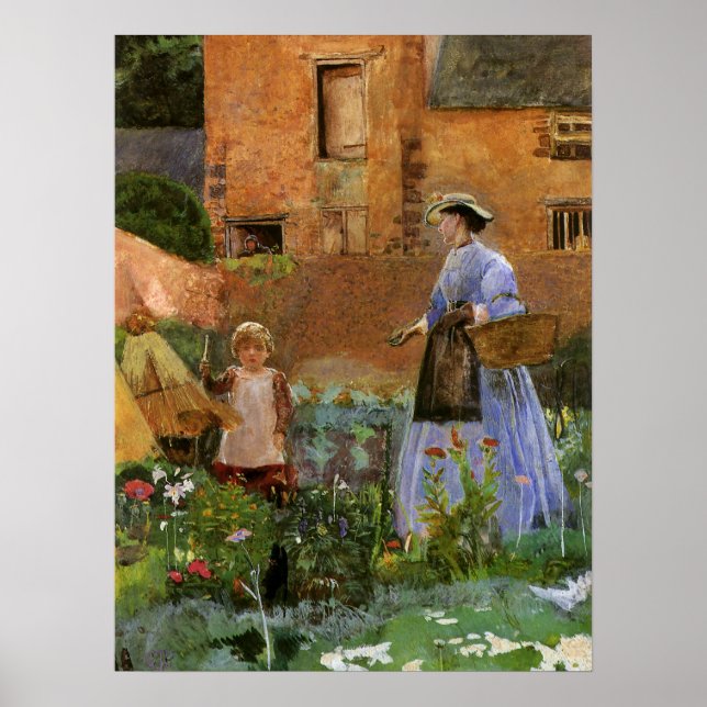 In einem Garten in Cookham von George John Pinwell Poster (Vorne)