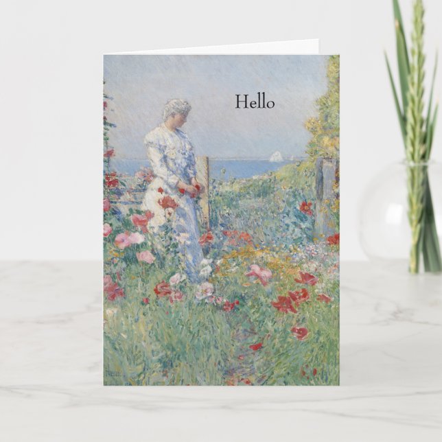 In einem Gartenbild Karte (Vorderseite)