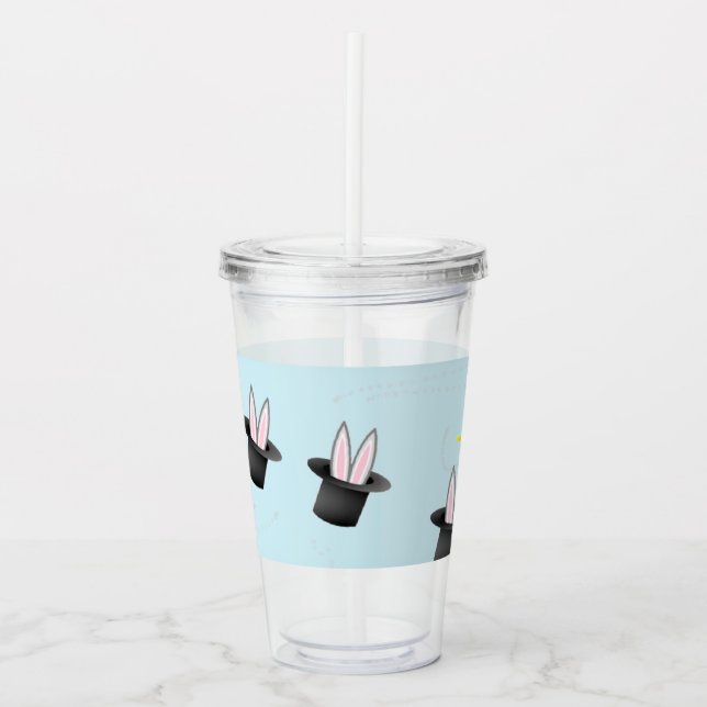 In einem Hut mit Zauberstab blau sonnen Acryltrinkbecher (Vorderseite)