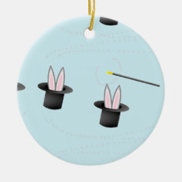 In einem Hut mit Zauberstab blau sonnen Keramik Ornament