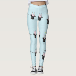 In einem Hut mit Zauberstab blau sonnen Leggings