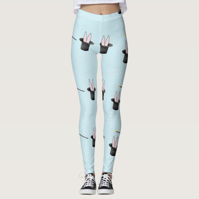 In einem Hut mit Zauberstab blau sonnen Leggings (Vorderseite)