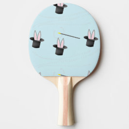 In einem Hut mit Zauberstab blau sonnen Tischtennis Schläger