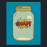 In einem Jar - Comic Pop Art Design Poster<br><div class="desc">Mit diesem lebendigen "Snap!"-Design in einem Glas sorgen Sie für Comic-inspiriert Spaß. Ideal für die Liebhaber von Retro-Pop-Kunst und spielerische, kühne Grafik.</div>