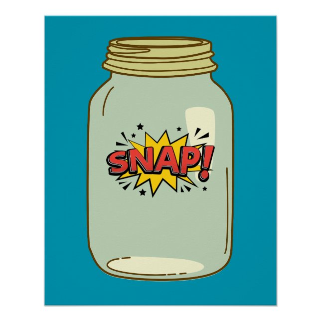 In einem Jar - Comic Pop Art Design Poster (Vorderseite)