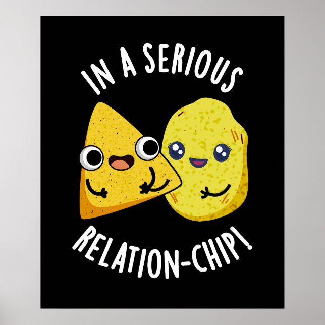 In einem seriösen Relation-Chip Funny Food Pun Dar Poster (Vorne)
