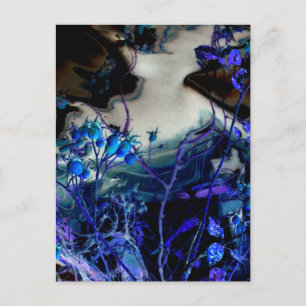 "In einem Traum" Abstrakte, digital veränderte Ros Postkarte